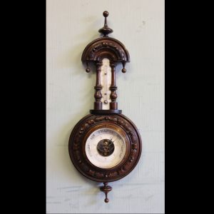 Antique Small Carved Barometer