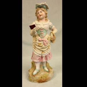 Antique Large Bisque Figurine of Young Girl