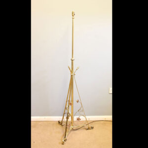 Antique Arts Crafts Brass and Copper Standard Floor Lamp