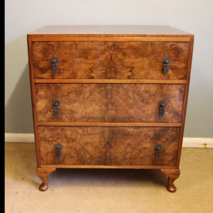 Antique Burr Walnut Chest of Drawers,