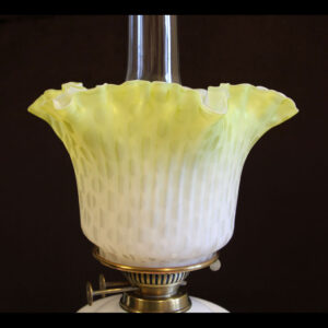Antique Satin Glass Oil Lamp Shade