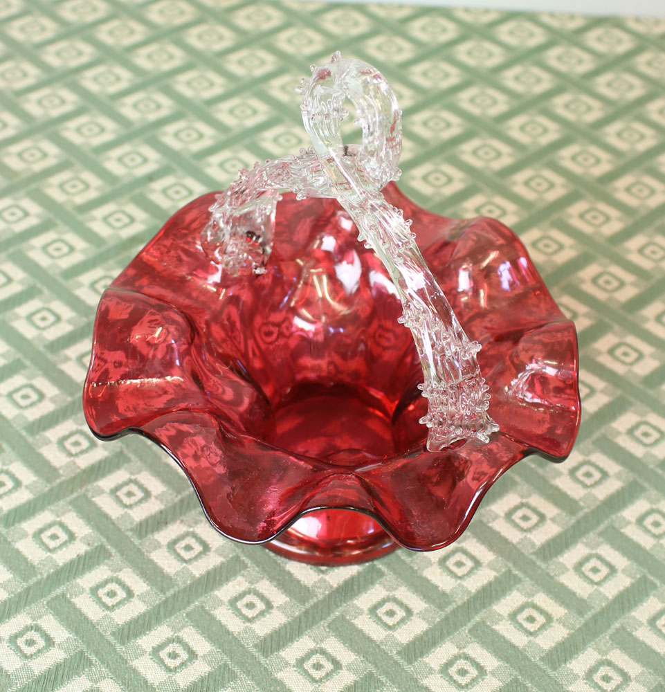 Victorian Cranberry Glassware For Sale,