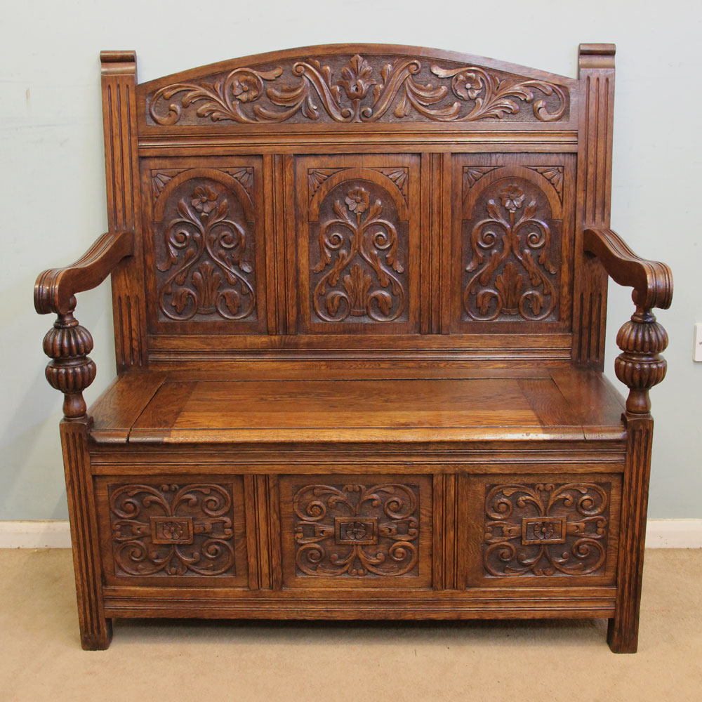 Antique Oak Settle