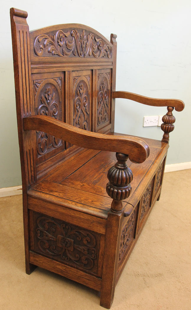 Victorian Oak Settle