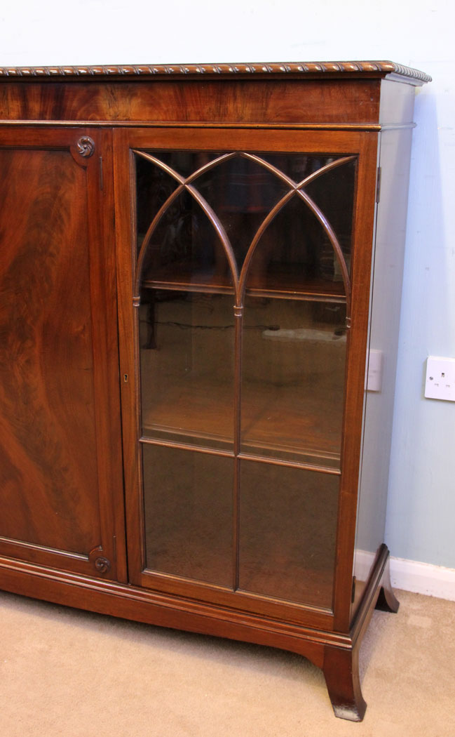 Antique Dwarf Bookcase Cabinet, London,