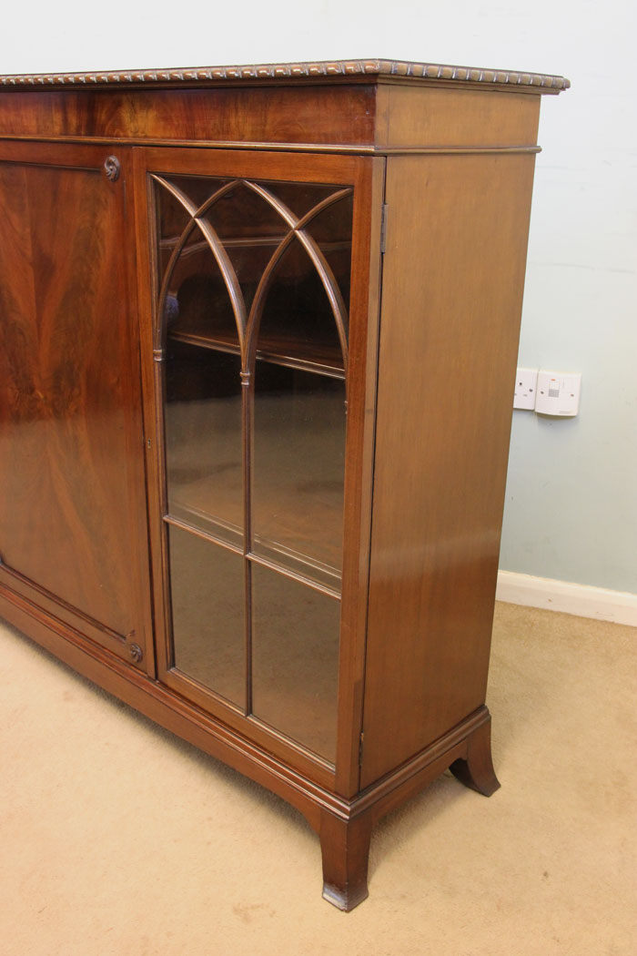 Antique Mahogany Cupboard Bookcase,