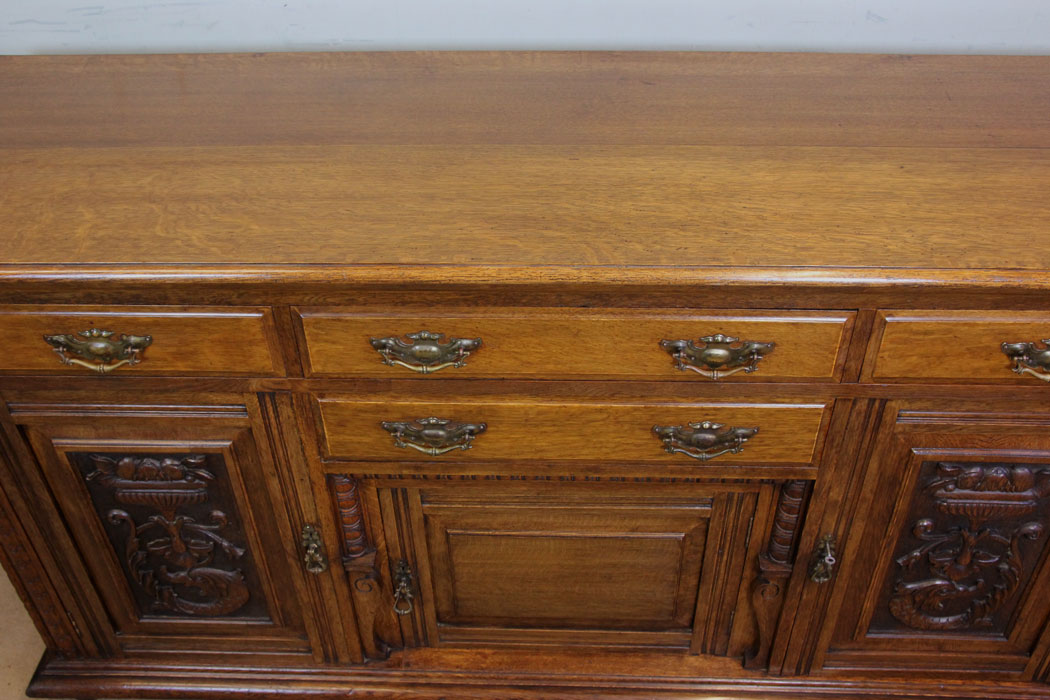 Antique Oak Sideboard Server,