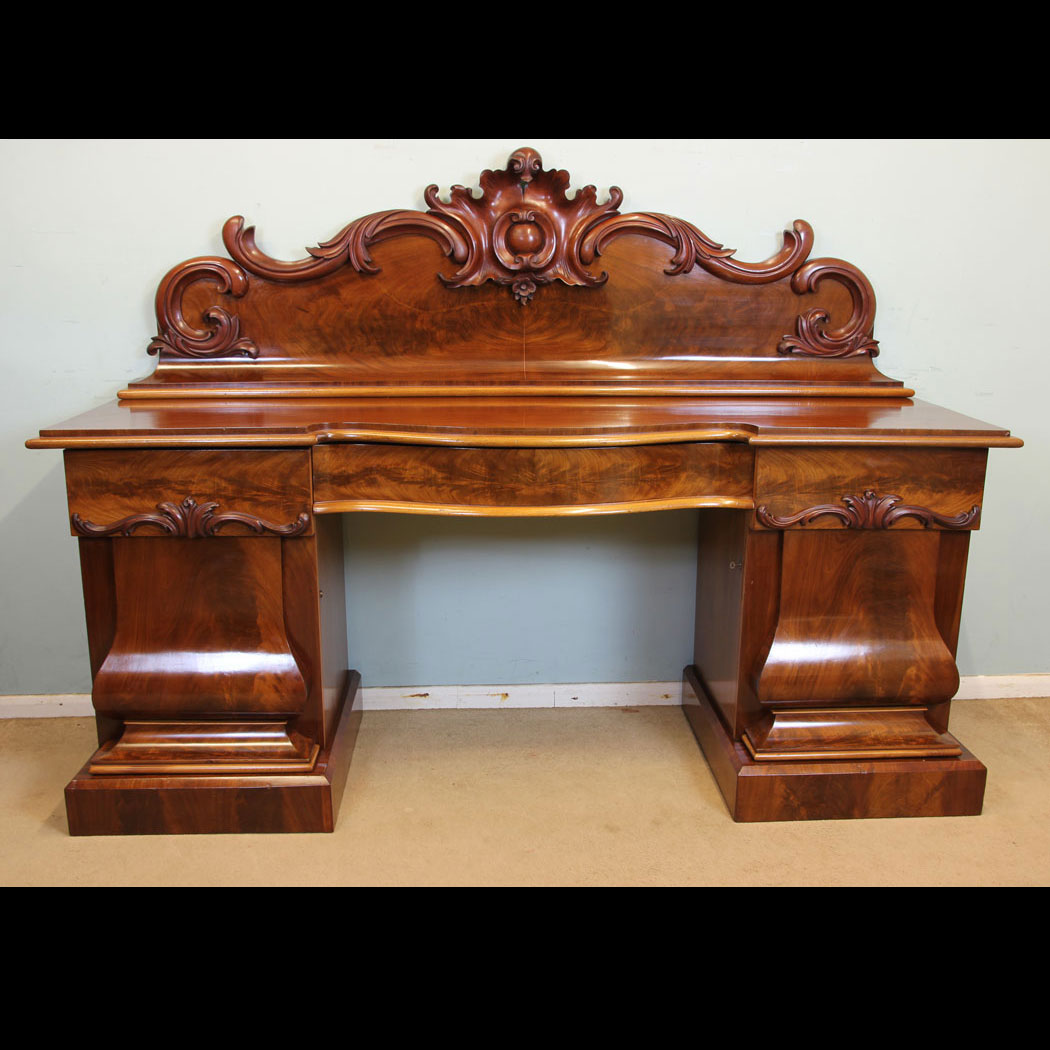 Quality Victorian Mahogany Pedestal Chiffonier Sideboard
