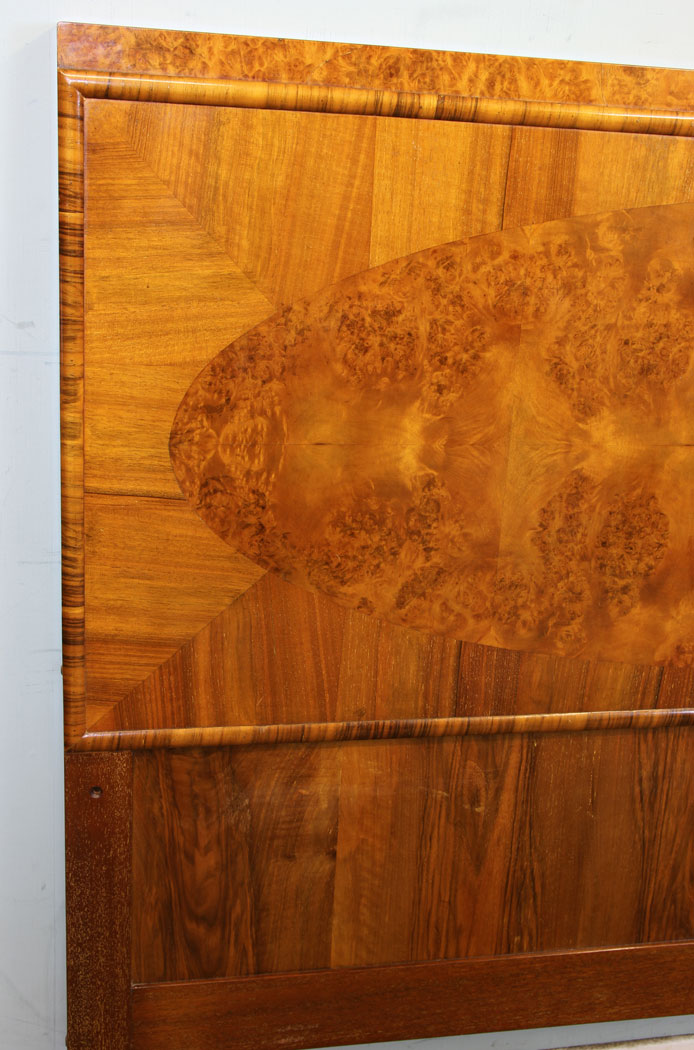 Burr Walnut Antique Head Board,