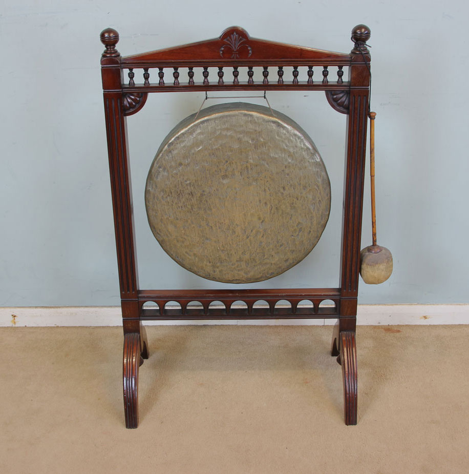 Antique Mahogany Dinner Gong,