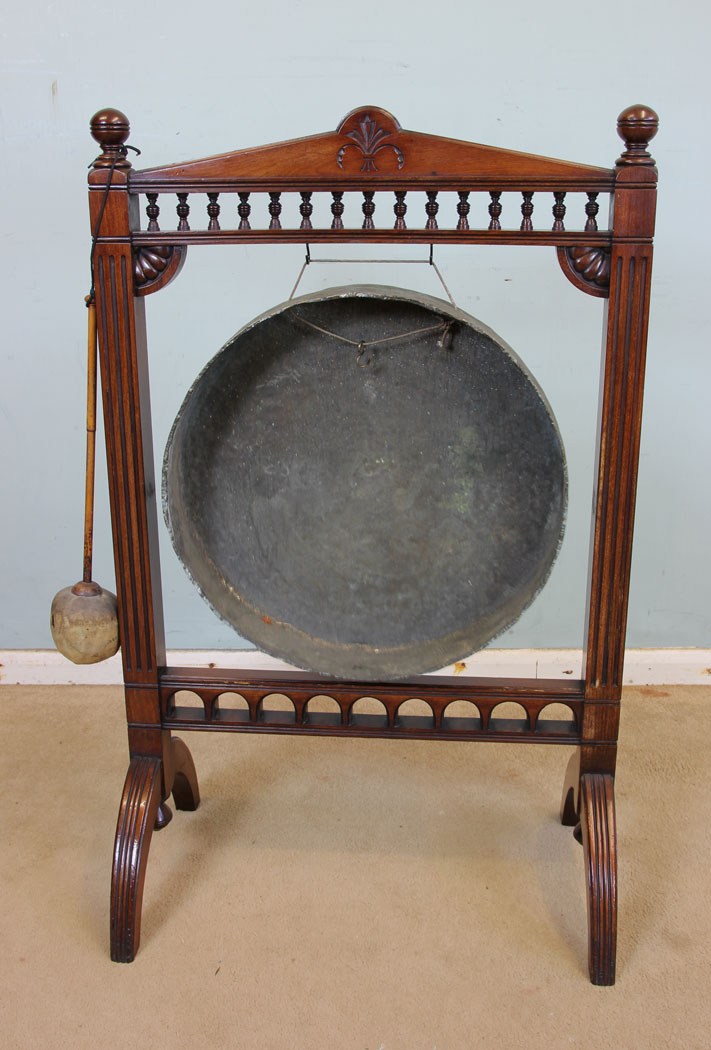 Mahogany Victorian Dinner Gong,
