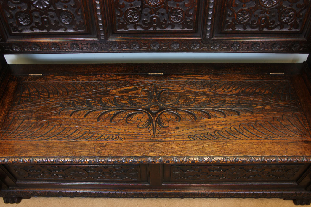 Antique Oak Settle,