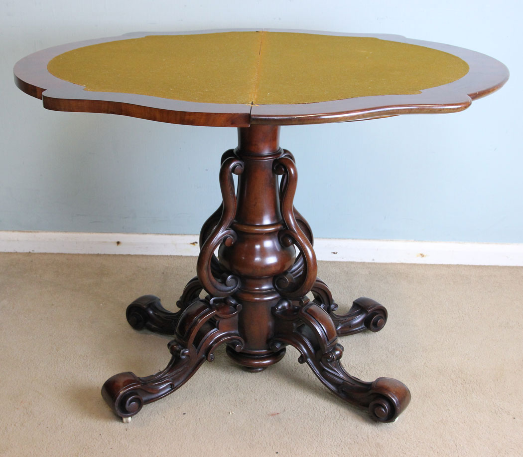 Antique Games Card Table,