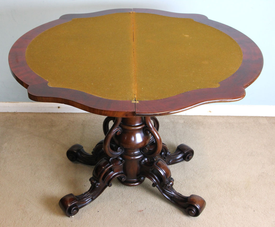 Antique Fold Over Card Table,