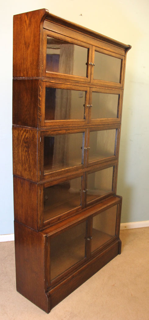 Antique Globe Wernike Style Stacking Bookcase,