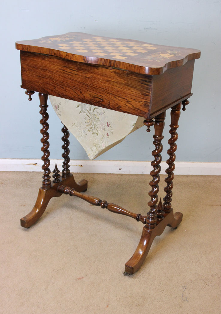 Antique Victorian Sewing Table,