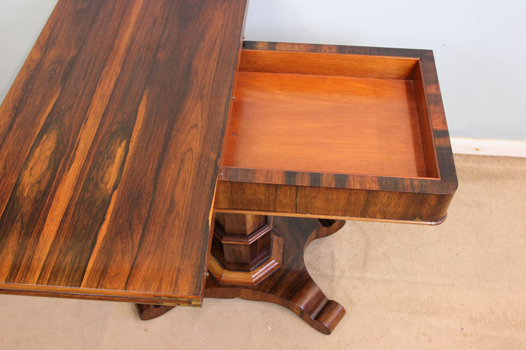 Antique Victorian Rosewood Tea Games Table,