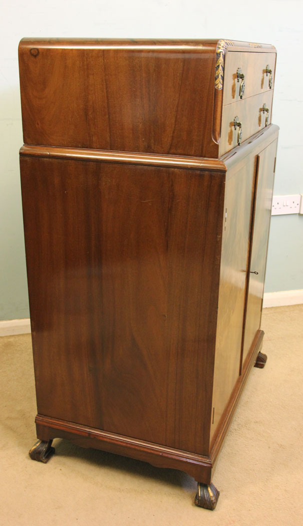 Art Deco Antique Walnut Tallboy,