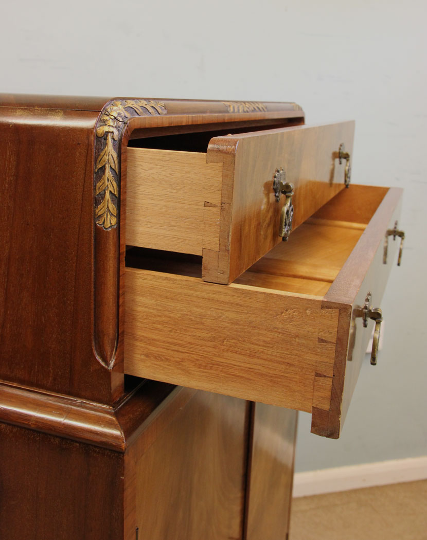 Antique Walnut Tallboy, Chest Drawers,