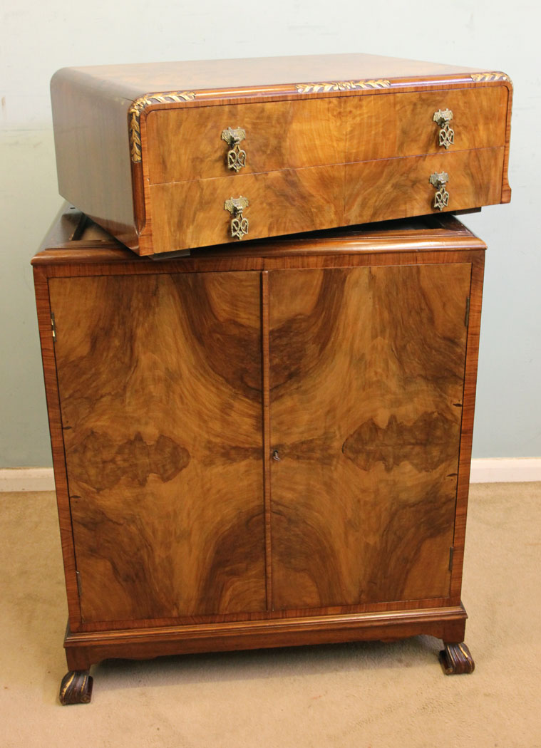 Antique Walnut Tallboy, Bedroom Furniture,