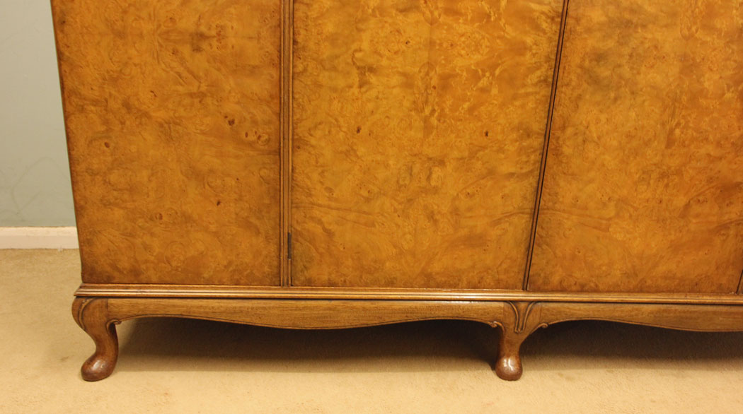 Queen Anne Style, Antique Walnut Wardrobe,