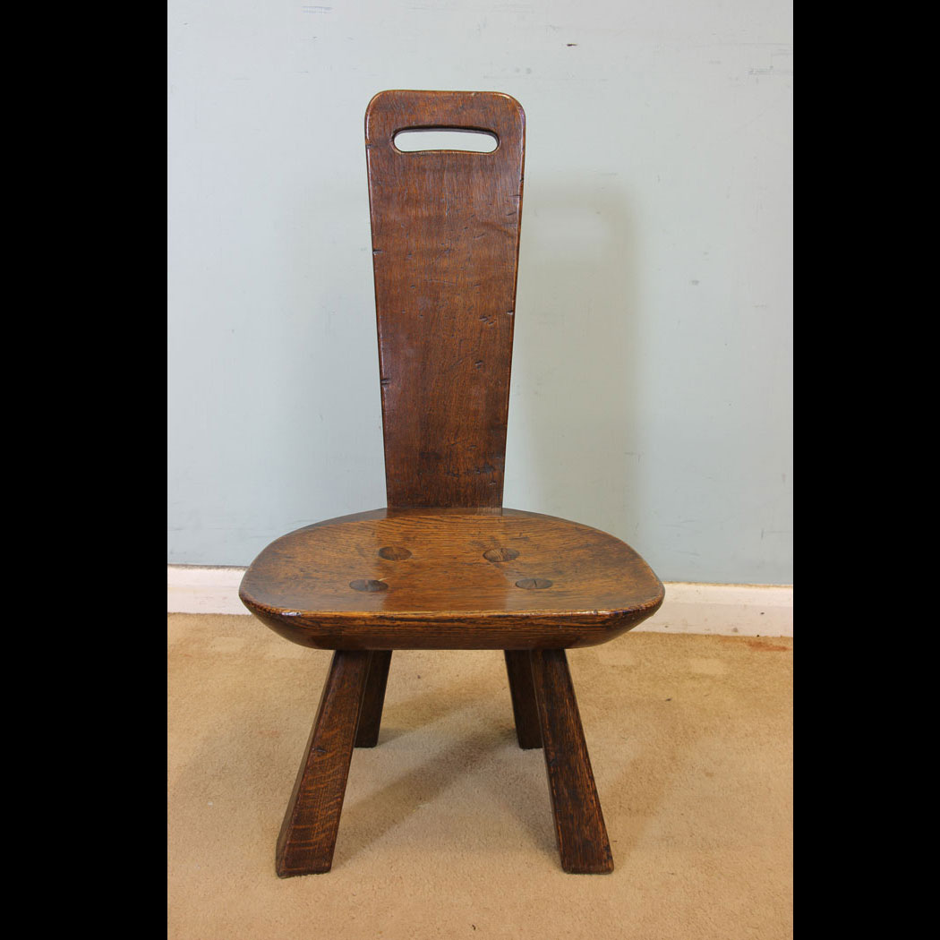Antique Oak Low Chair
