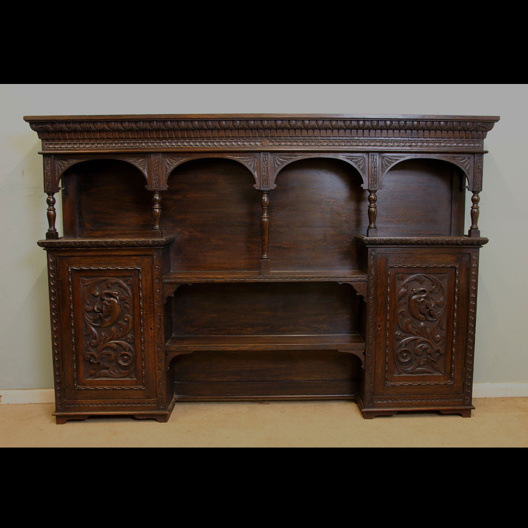 Antique Sideboard Display Shelves