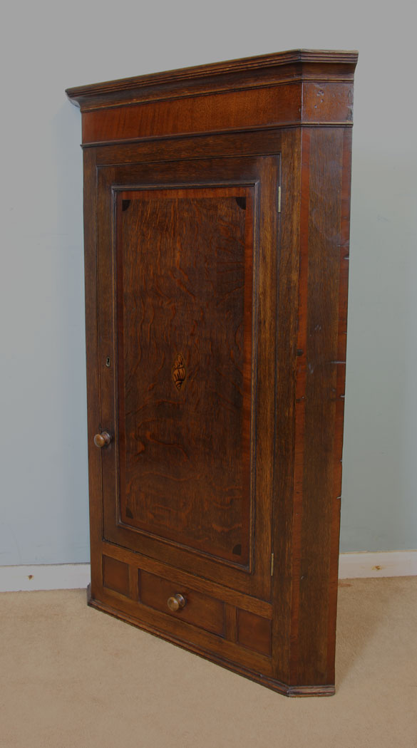 Mahogany Oak, Antique Corner Cupboard,