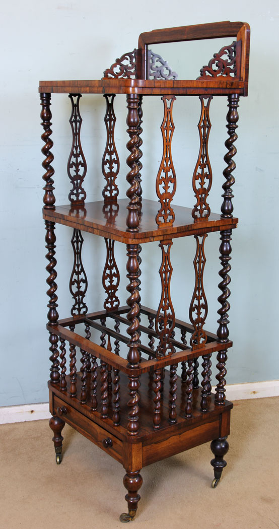 Antique Victorian Canterbury Whatnot,