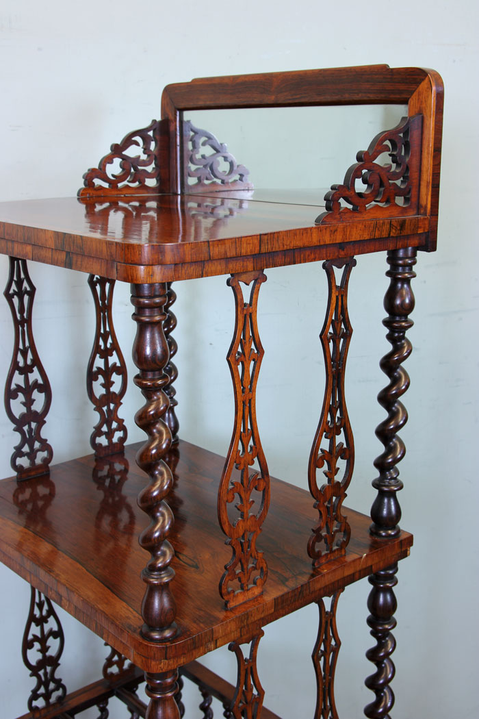 Victorian Canterbury Whatnot, Fretwork Sides,