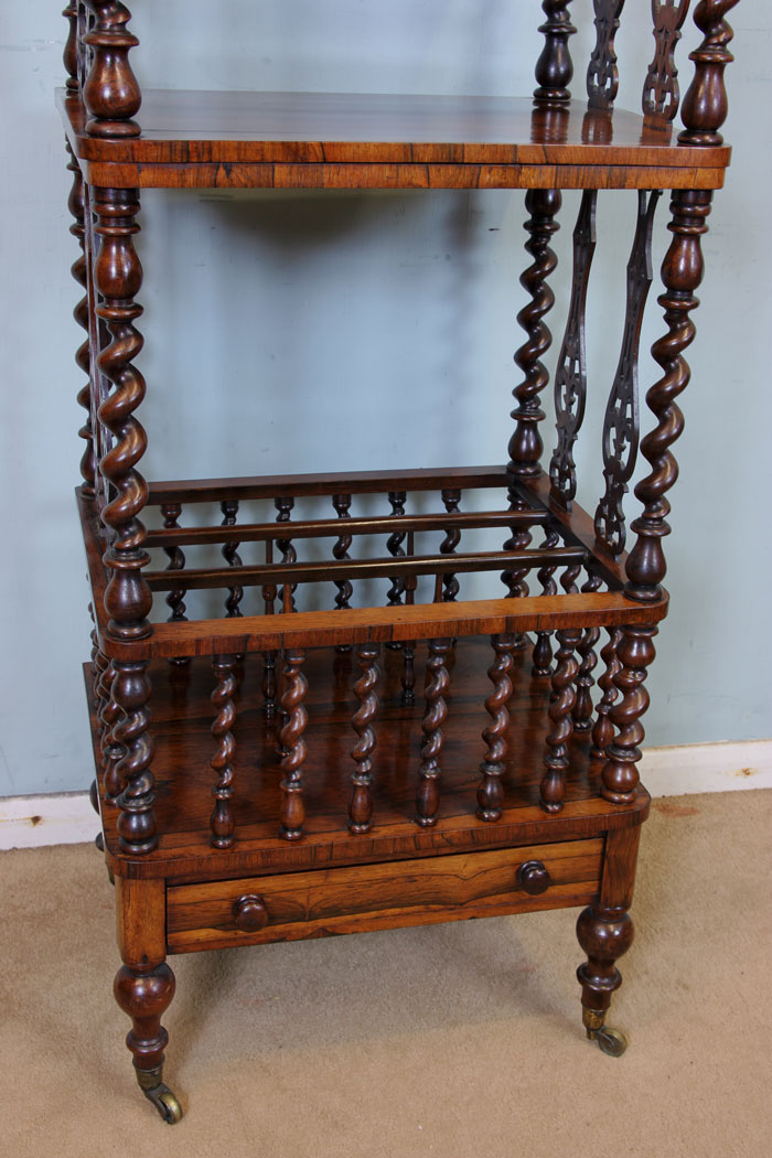 Tall Antique Victorian Canterbury Whatnot,