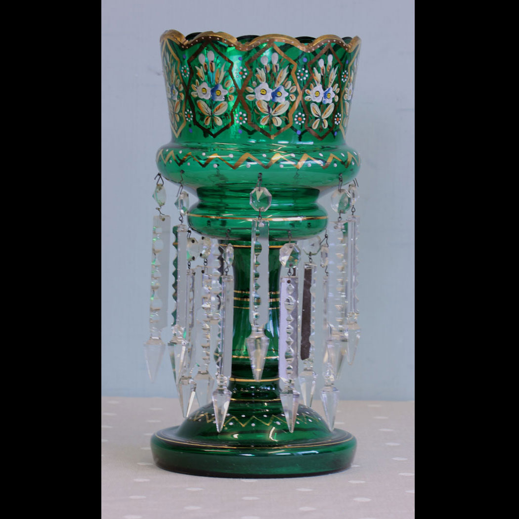 Victorian Antique Single Lustre Vase,