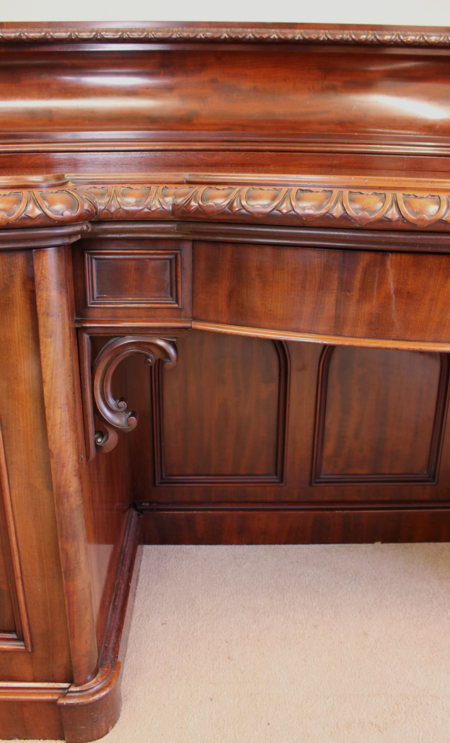 Pedestal Antique Mahogany Sideboard,