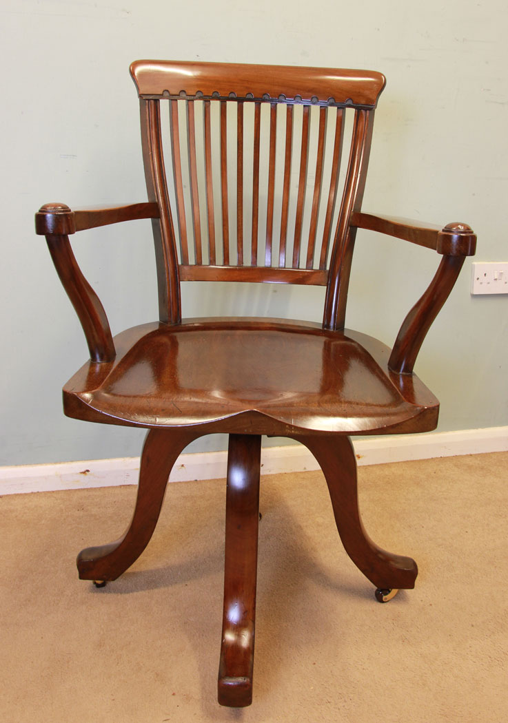 Antique Swivel Desk Chair,