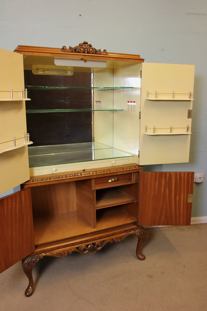 Burr Walnut Cocktail Cabinet,