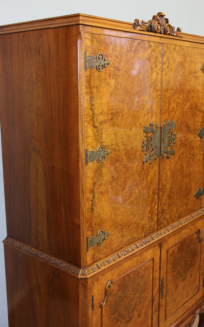 Burr Walnut Cocktail Cabinet, Lincolnshire,