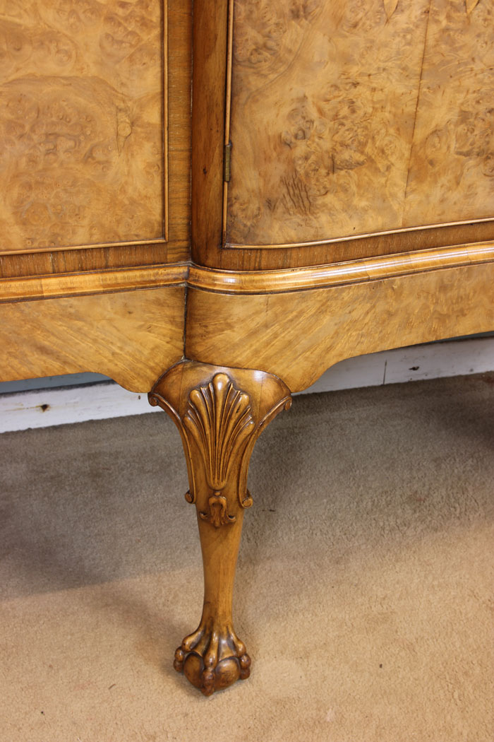 Antique Burr Walnut Chiffonier Sideboard,