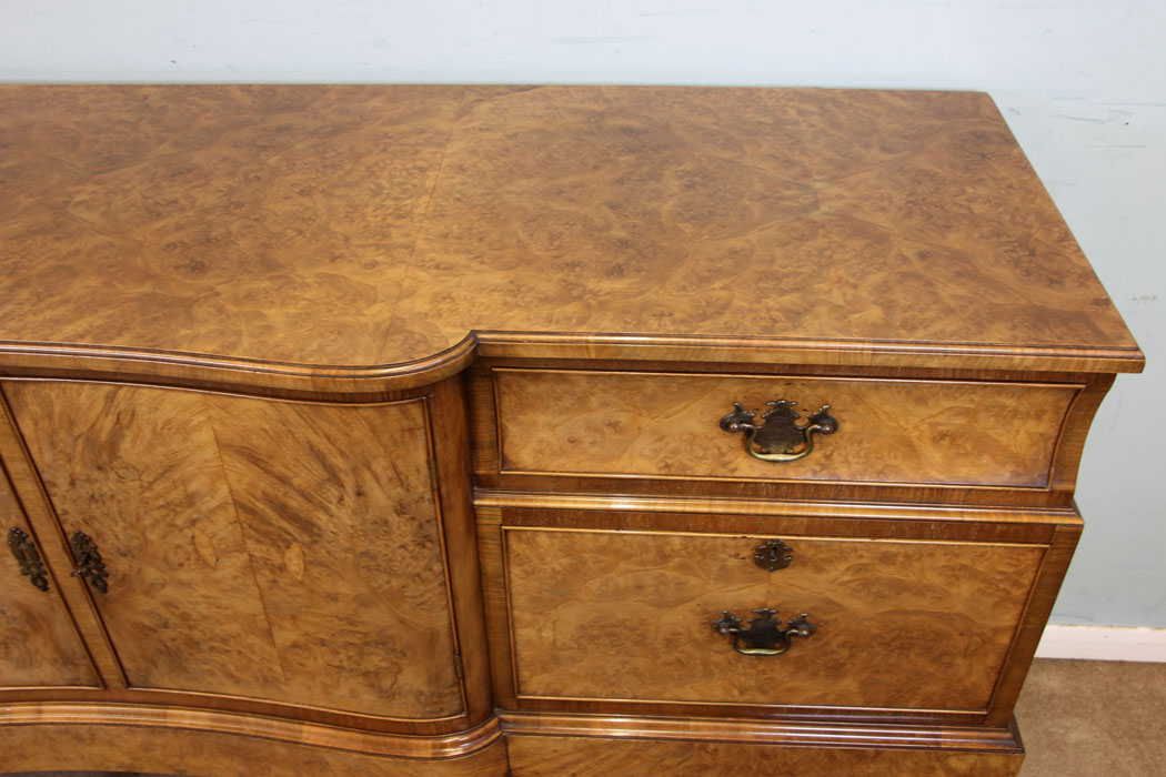 Antique Burr Walnut Server Sideboard,
