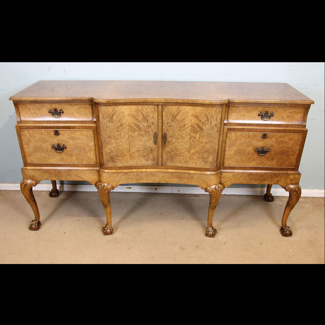Antique Burr Walnut Sideboard,