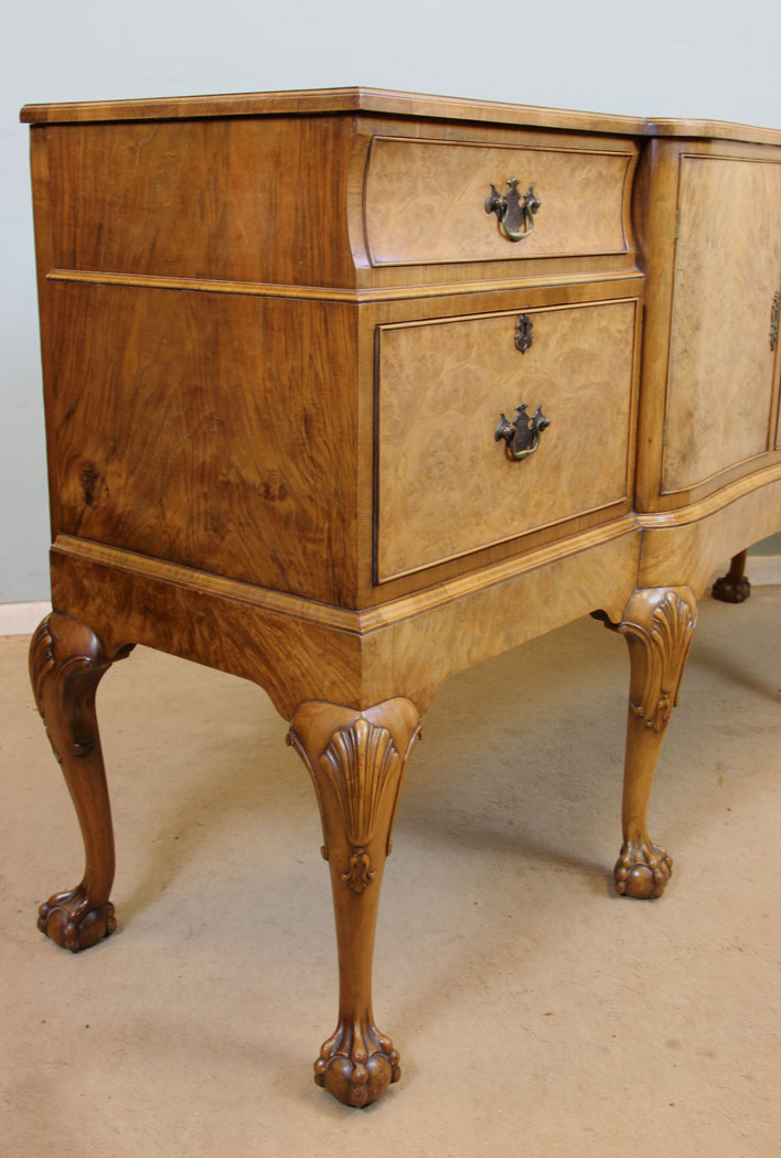Antique Burr Walnut Sideboard, Server,