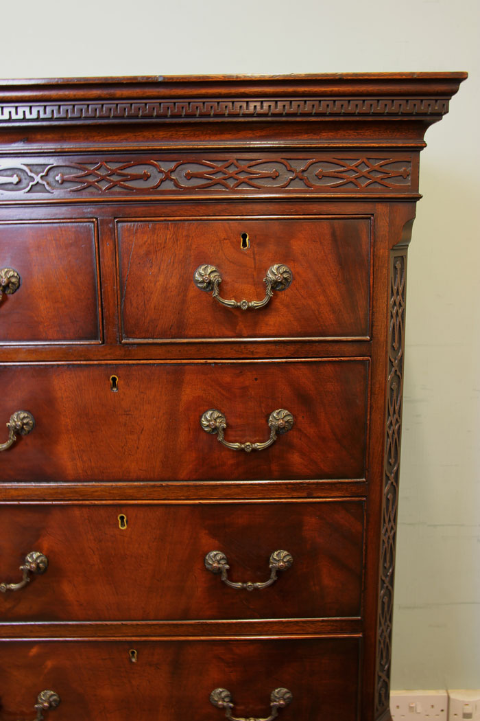 Antique Chippendale Style Chest on Chest. Chest Drawers. Antique Mahogany Chippendale Style Chest on Chest, Tallboy