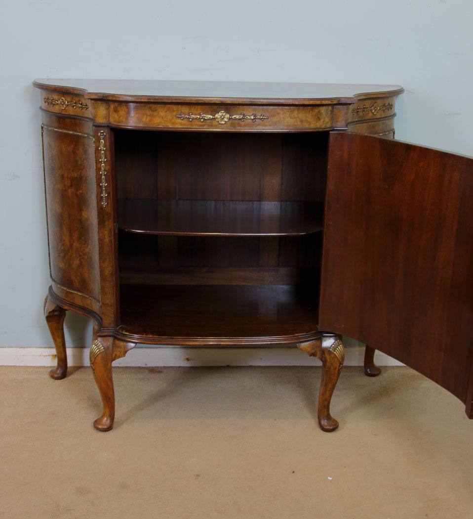 Antique Walnut Side Cabinet, Sideboard,