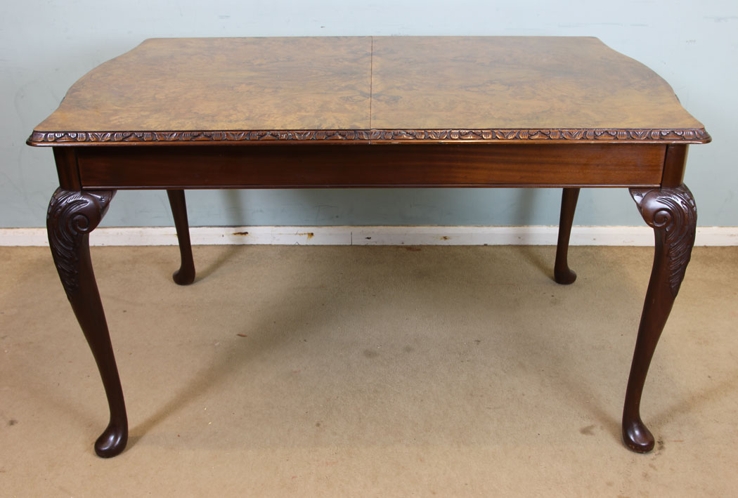Burr Walnut Dining Table.