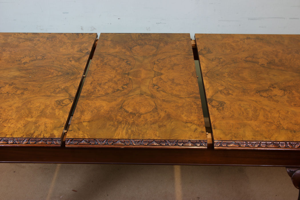 Extending Burr Walnut Dining Table.