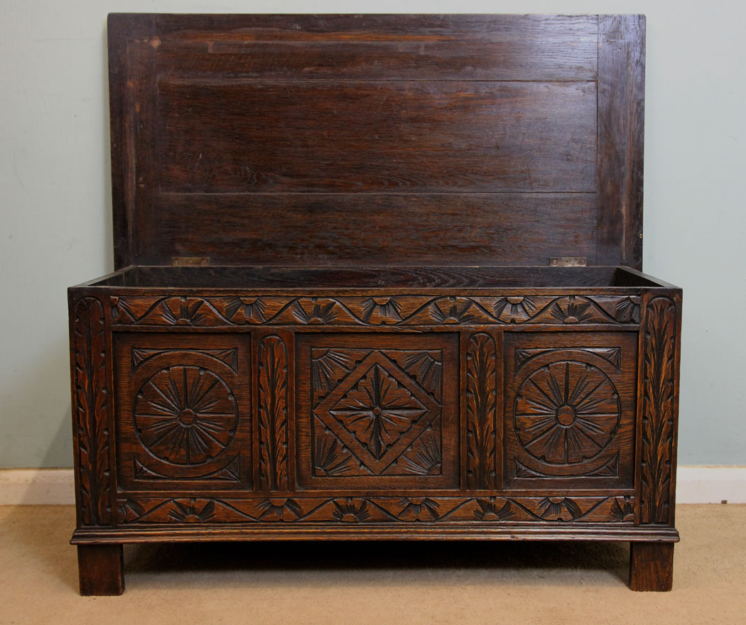 Antique Oak Coffer, Toy Chest,