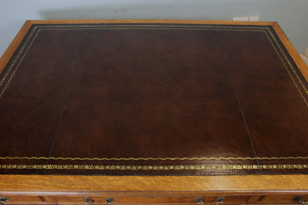 Antique Partners Desk. Antique Oak Partners Desk