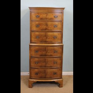 Figured Walnut Chest on Chest.