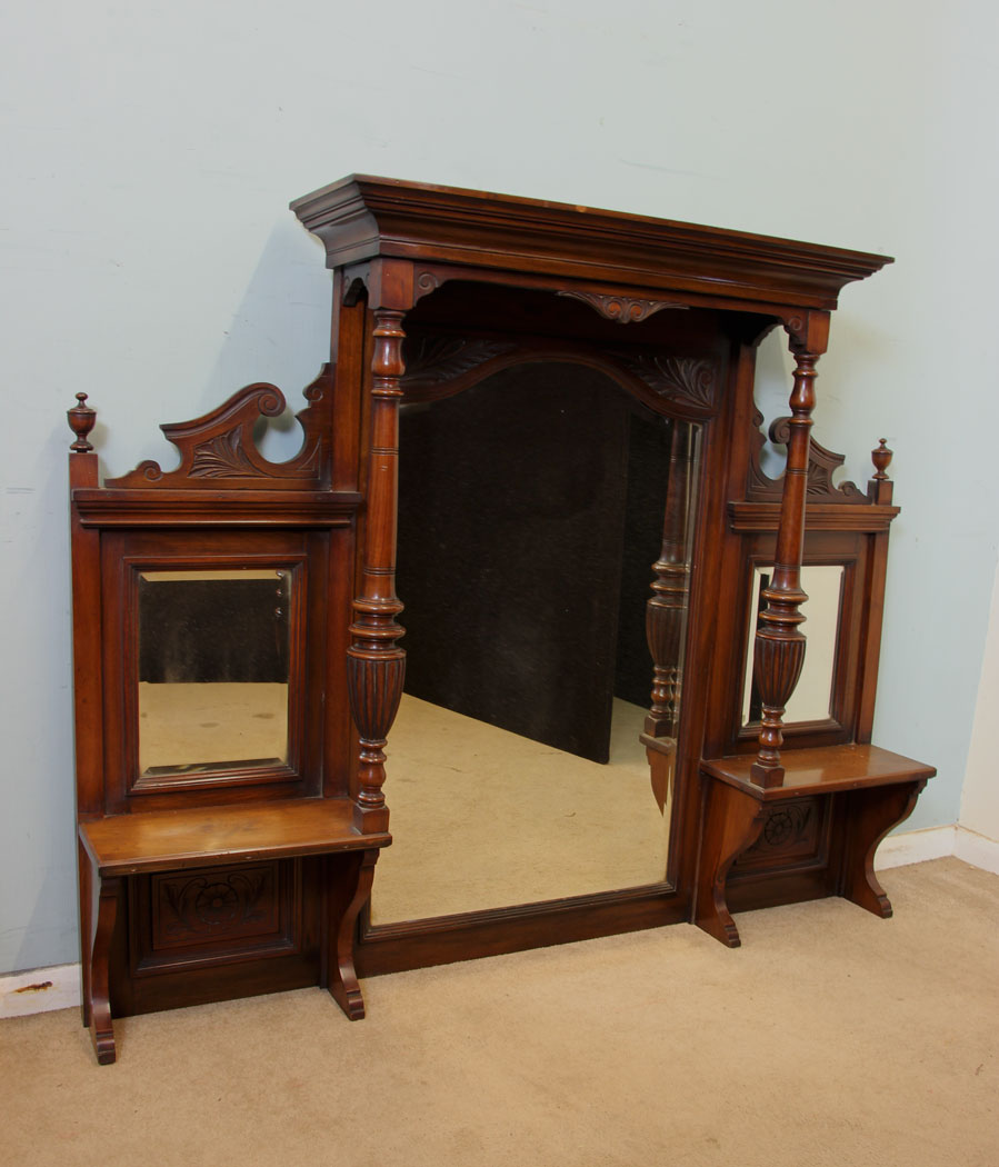 Antique Overmantle Hall Mirror,