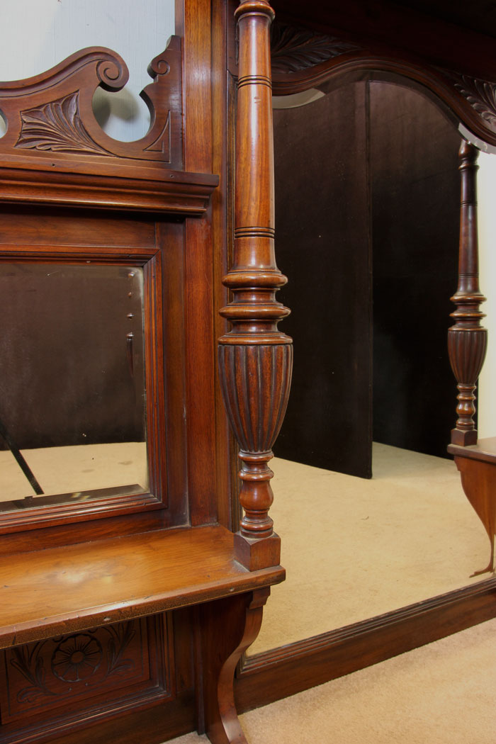 Antique Overmantle Wall Victorian Mirror,