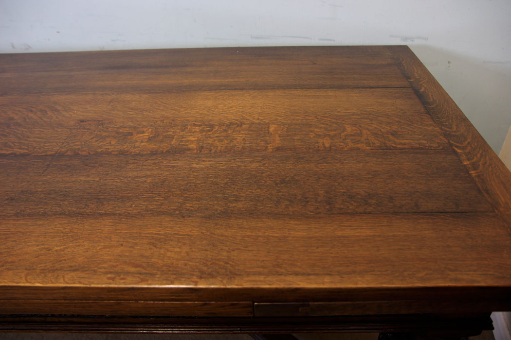 Antique Refectory Draw Leaf Table.